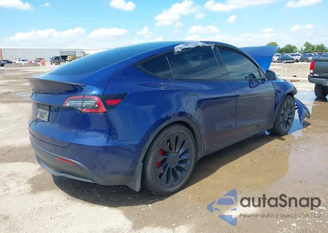 2022 Tesla Model Y Performance Dual Motor All-Wheel Drive z USA, uszkodzony, nr VIN 7SAYGDEFXNF506319